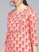 Pure Cotton Printed Kurta Pant Dupatta-VKSKD1019AB